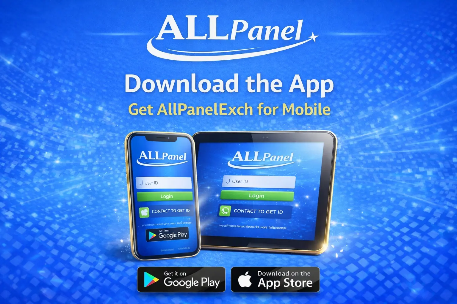 Download AllPanelExch app for mobile with official all panel logo
