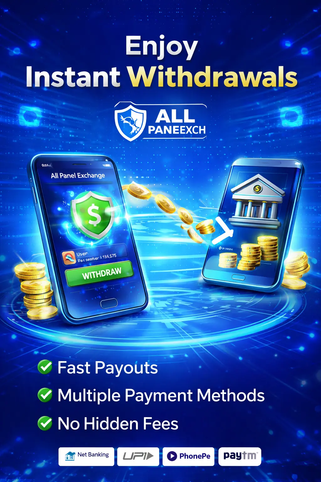 Fast withdrawals on allpanelexch instant payments