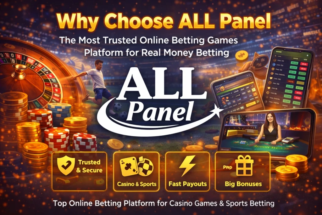 ALL Panel online betting games platform offering casino betting, sports betting, and real money betting options