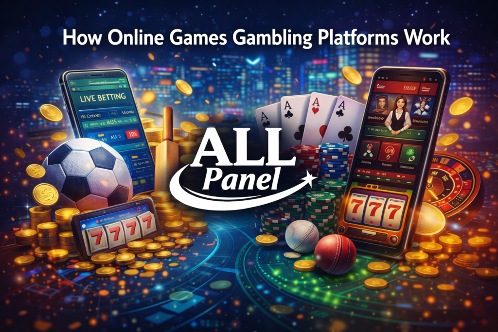 How online games gambling platforms work with ALL Panel betting platform interface