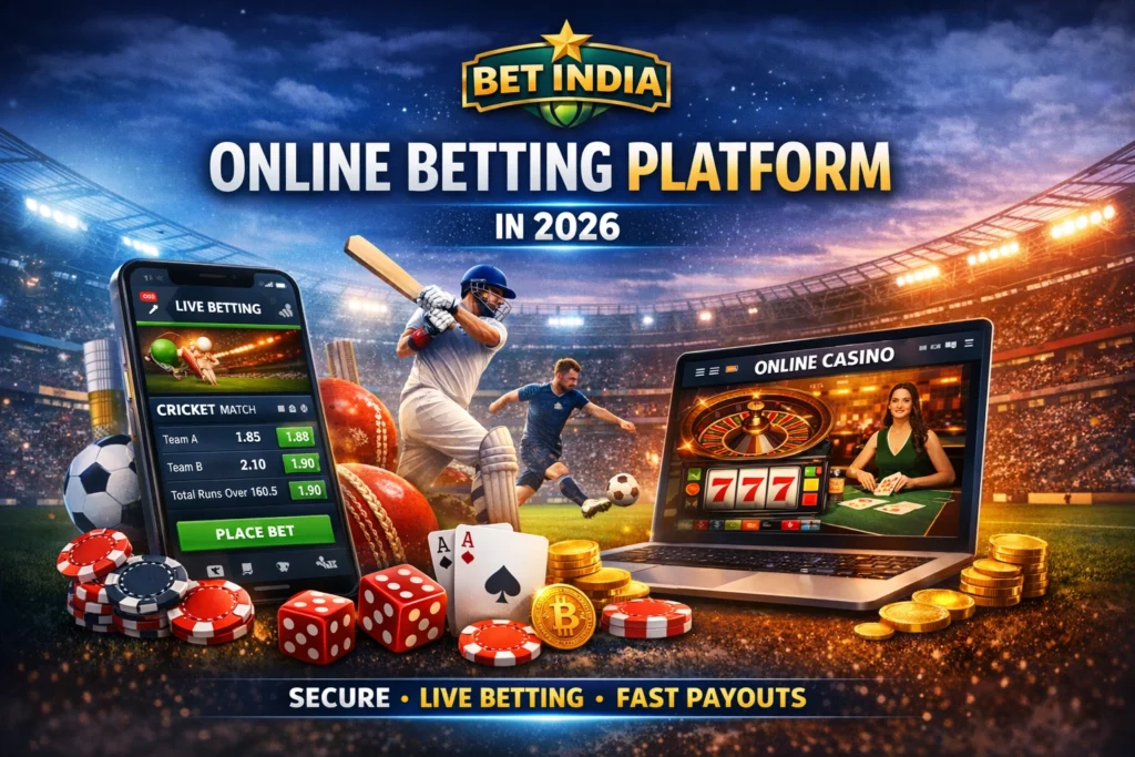 Online betting platform 2026 with live cricket betting and casino dashboard